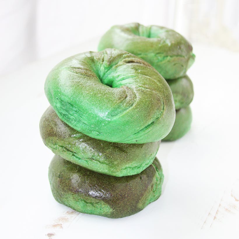 St.Patrick's Day Green Bagels