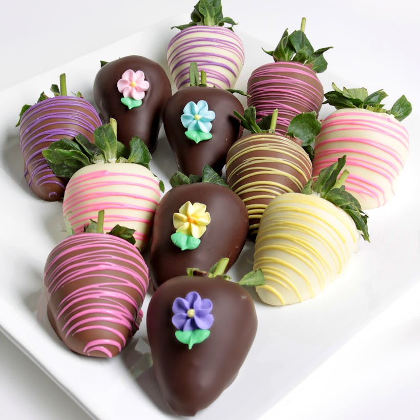 Belgian Chocolate Covered Spring Strawberries - 12 Pack