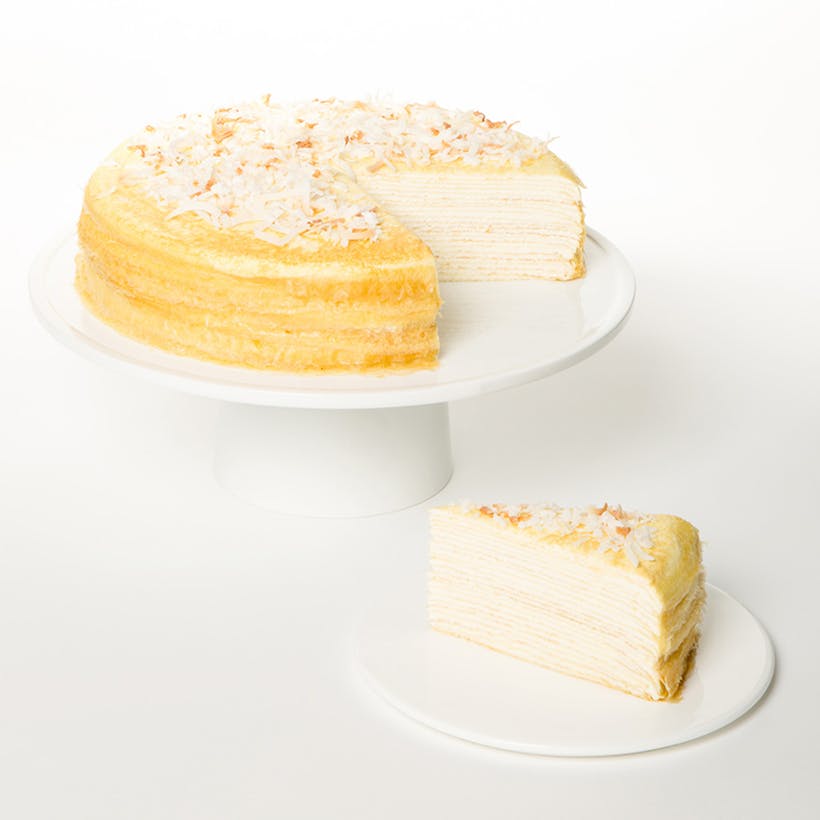 Coconut Mille Crêpes Cake
