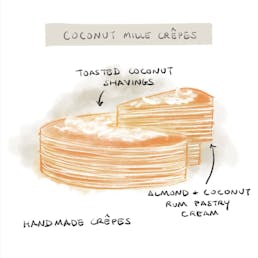 Coconut Mille Crêpes Cake