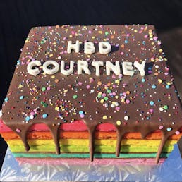 **Local Delivery** Signature Rainbow Cookie Cake
