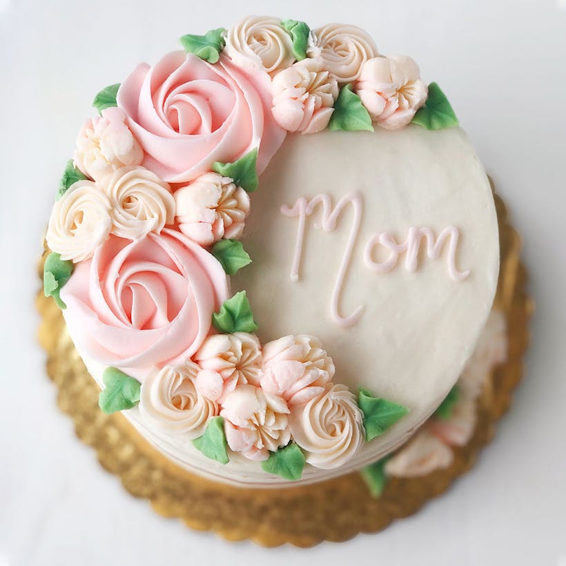 Naked Floral Mother's Day Cake