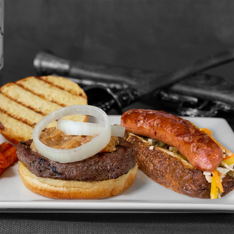Assorted BOOZY Feast - Brats, Dogs, and Burgers