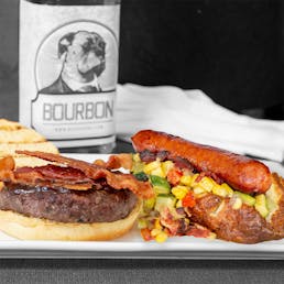 Assorted BOOZY Feast - Brats, Dogs, and Burgers