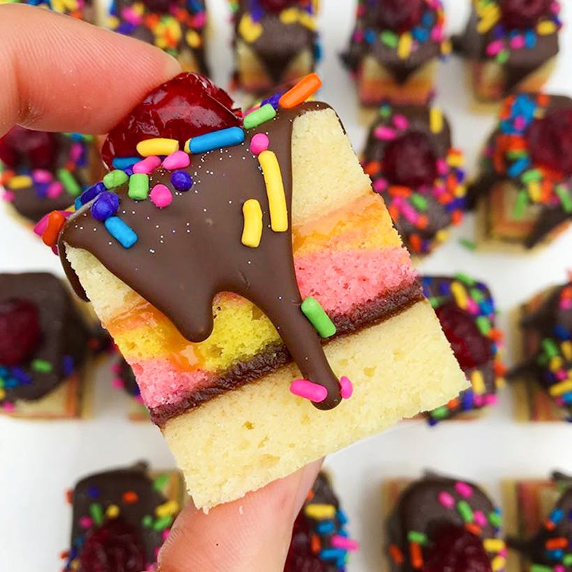 Hot Fudge Sundae Rainbow Cookies- 20 Pack