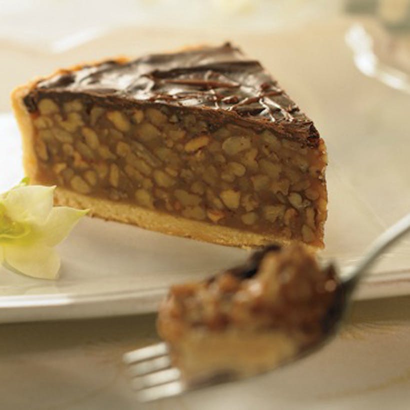 Chocolate Covered Praline Pecan Pie
