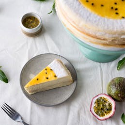 Passion Fruit Mille Crêpes Cake