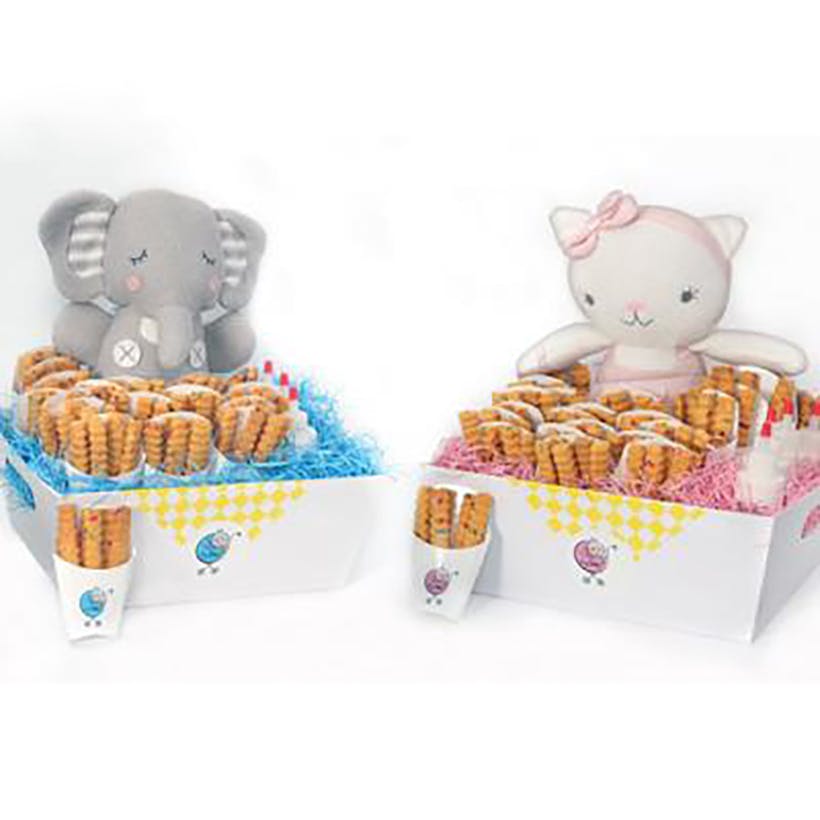 Cookie "Fry Baby" Basket - 24 Pack + Plush Toy