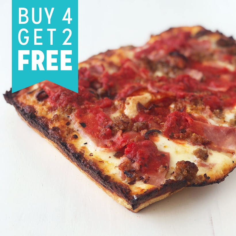 Buy 4 Pizzas Get 2 FREE