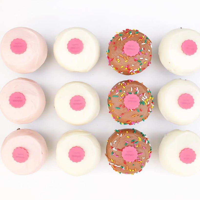 Pink Happy Birthday Cupcake Dozen