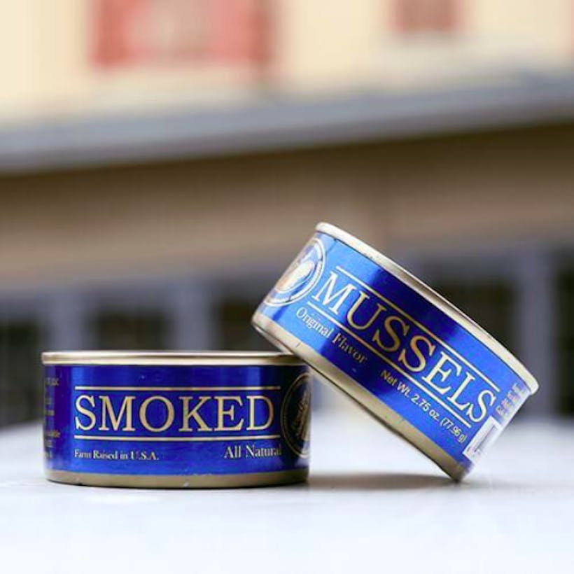 Smoked Mussels in a Can
