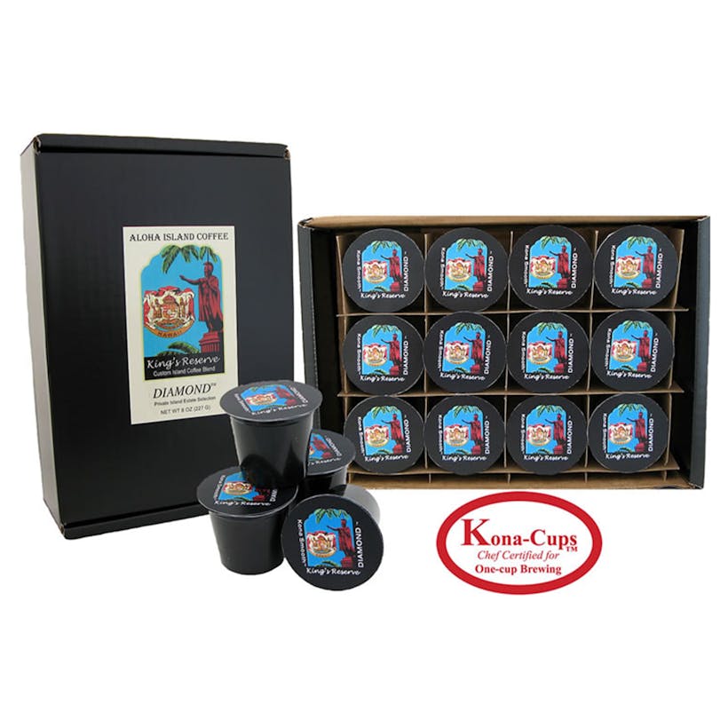 Kings Reserve Diamond Coffee Kona Cups - 12 Pack