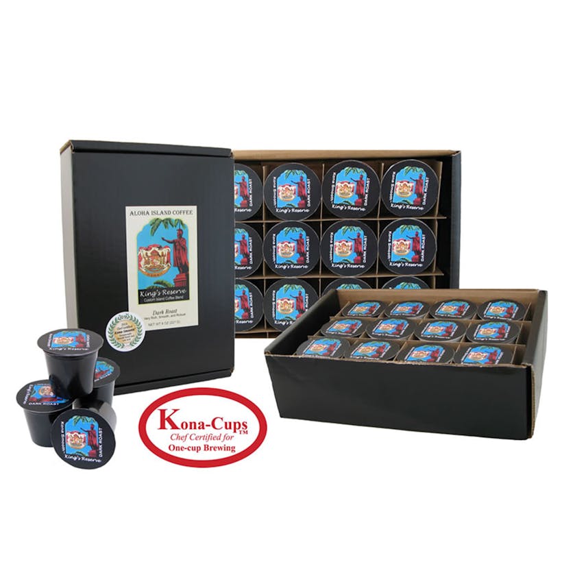 Kings Reserve Dark Roast Coffee Kona Cups - 24 ct. Box