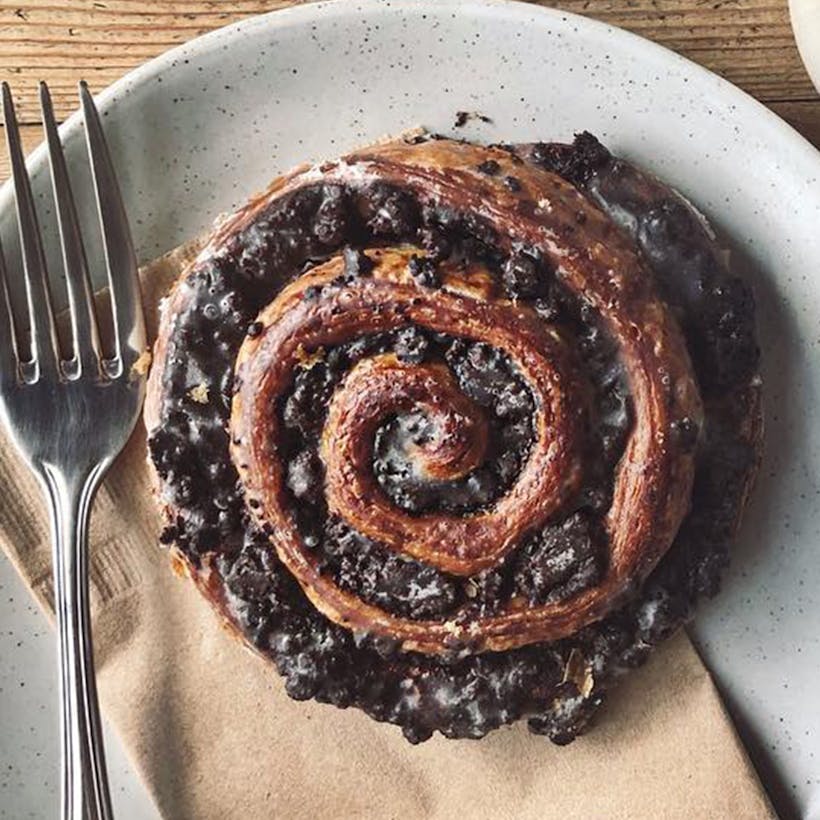 Chocolate Babka Pinwheels with Vanilla Glaze