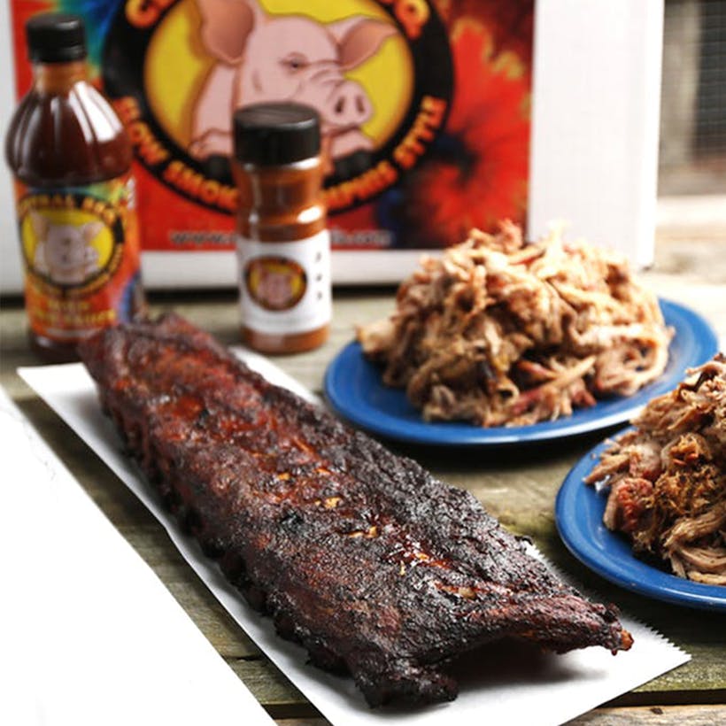 Ribs & Pulled Pork Dinner for 4