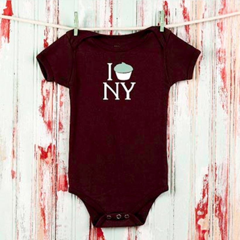 I Cupcake NY Brown Onesie