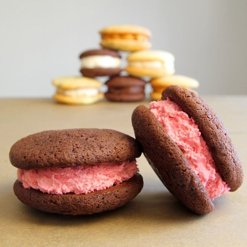Dark Strawberry Whoopies Dozen