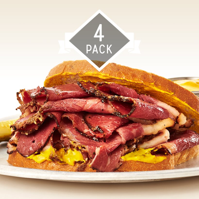 Prime Smoked Brisket Sandwich Pack for 4 by Wagshal's Goldbelly